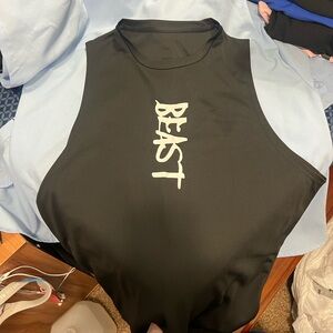 2 SHEIN shirts Black Top and White Graphic Print